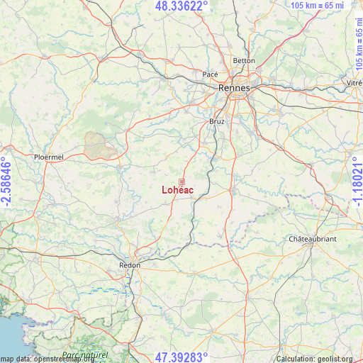 Lohéac on map