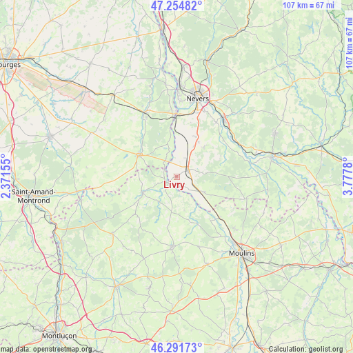 Livry on map