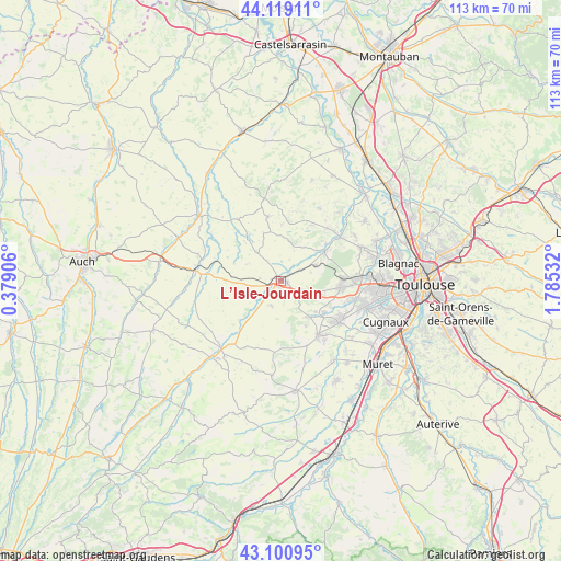 L’Isle-Jourdain on map