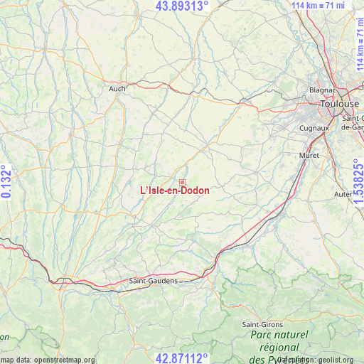 L’Isle-en-Dodon on map