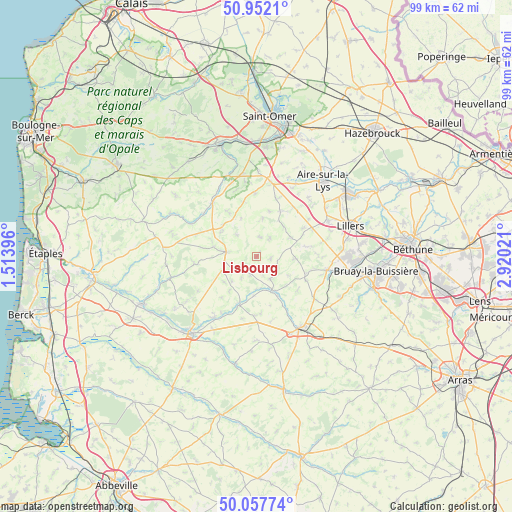 Lisbourg on map
