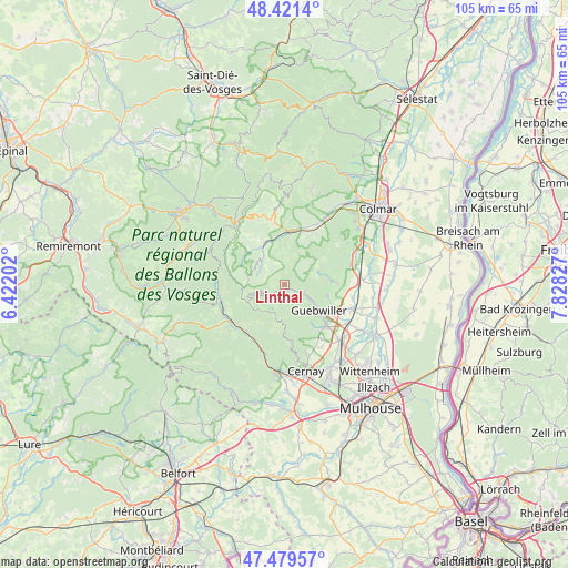 Linthal on map