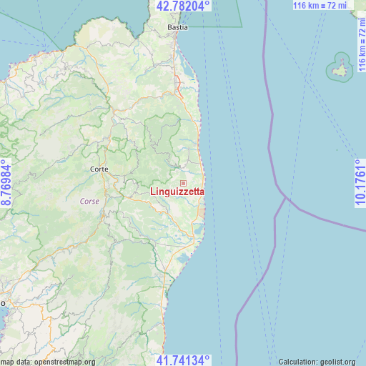Linguizzetta on map