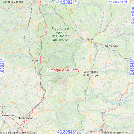 Limogne-en-Quercy on map