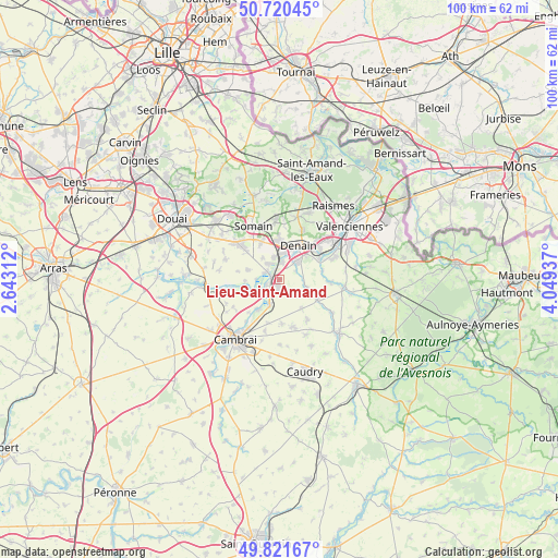 Lieu-Saint-Amand on map