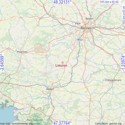 Lieuron on map