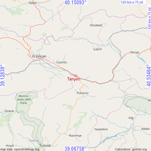 Tanyeri on map