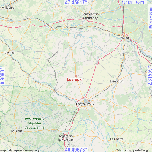 Levroux on map