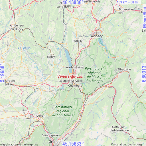 Viviers-du-Lac on map