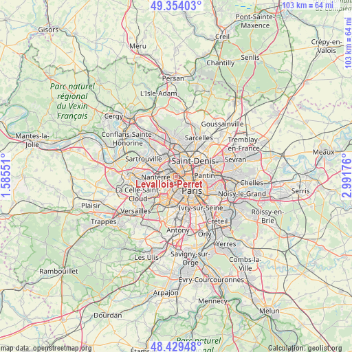 Levallois-Perret on map