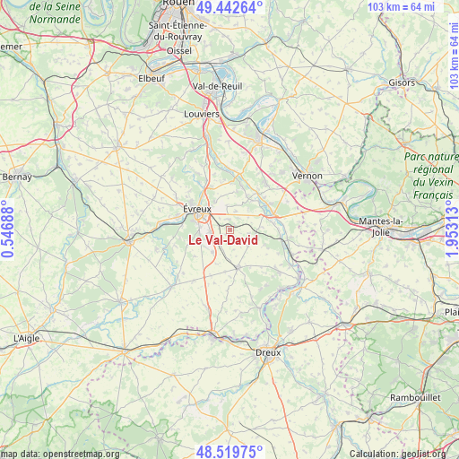Le Val-David on map