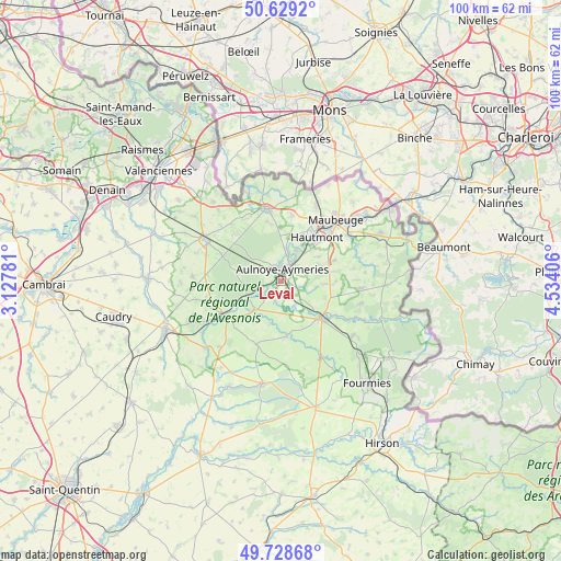 Leval on map