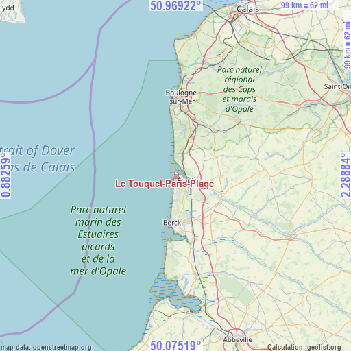 Le Touquet-Paris-Plage on map