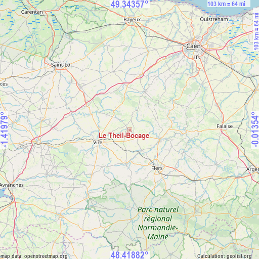 Le Theil-Bocage on map