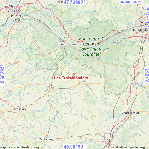Les Trois-Moutiers on map
