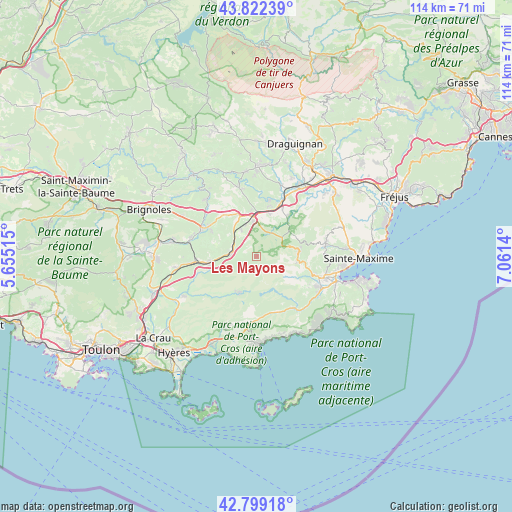 Les Mayons on map
