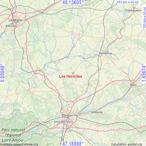 Les Hermites on map