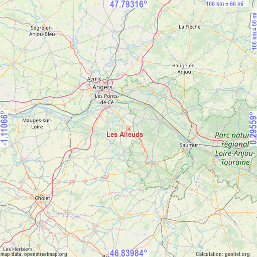 Les Alleuds on map