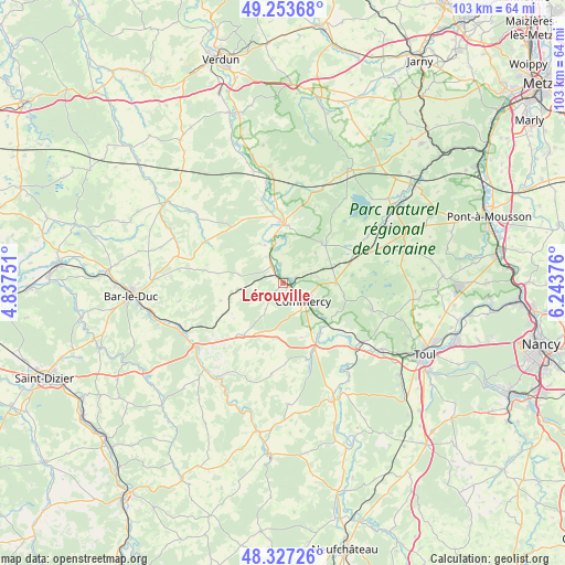 Lérouville on map