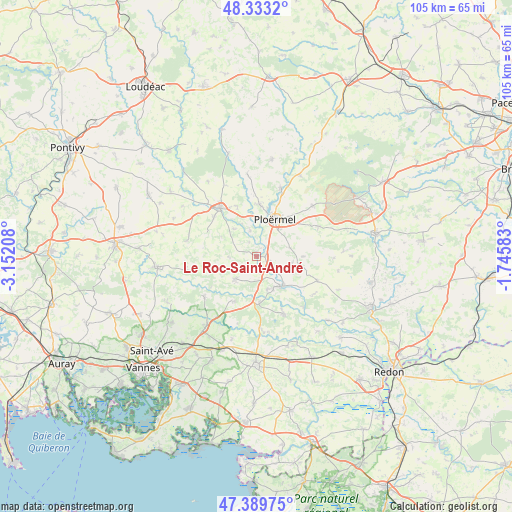 Le Roc-Saint-André on map