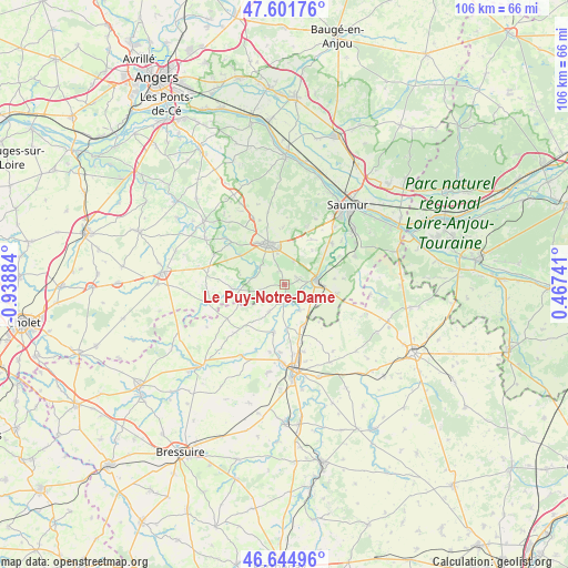 Le Puy-Notre-Dame on map