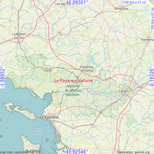 Le Poiré-sur-Velluire on map