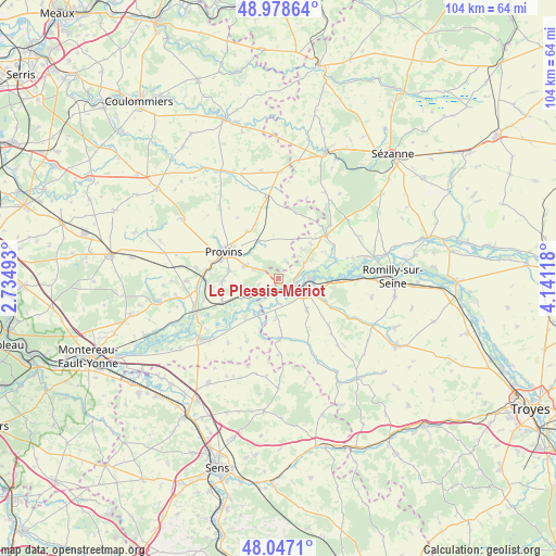 Le Plessis-Mériot on map