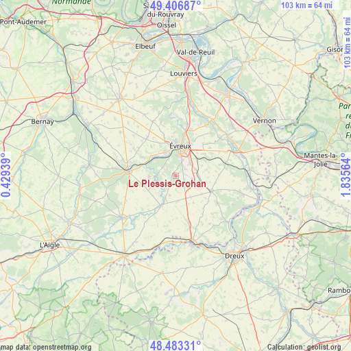 Le Plessis-Grohan on map