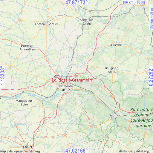 Le Plessis-Grammoire on map