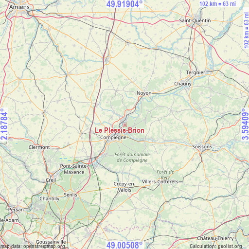 Le Plessis-Brion on map