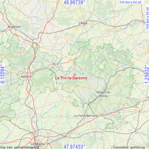 Le Pin-la-Garenne on map