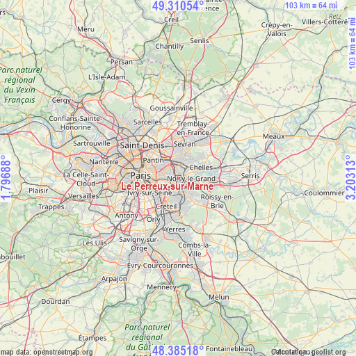 Le Perreux-sur-Marne on map