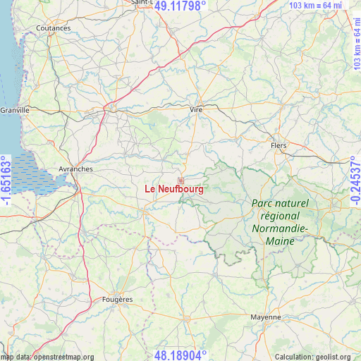 Le Neufbourg on map