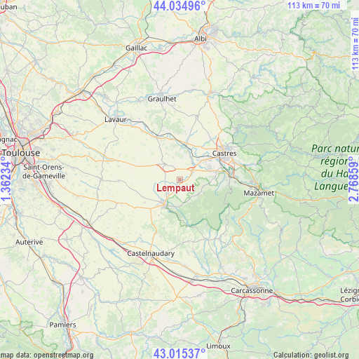 Lempaut on map