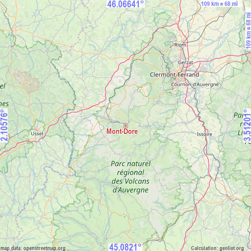 Mont-Dore on map