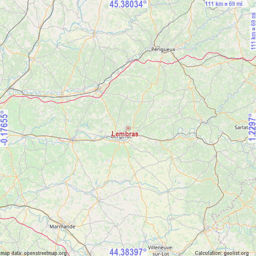 Lembras on map