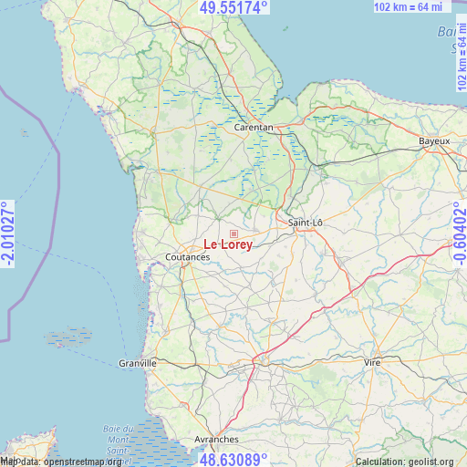 Le Lorey on map