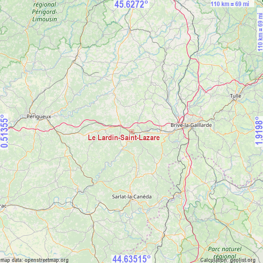 Le Lardin-Saint-Lazare on map