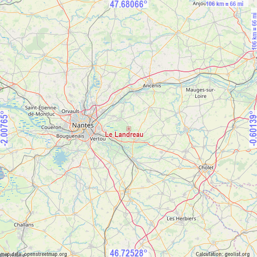 Le Landreau on map