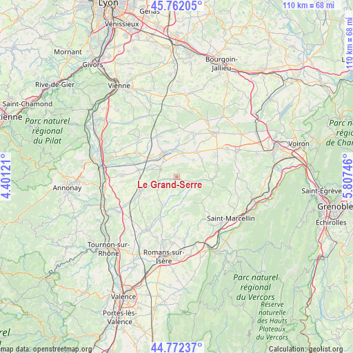 Le Grand-Serre on map