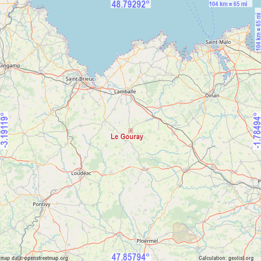 Le Gouray on map