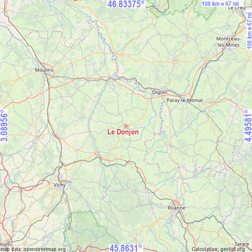 Le Donjon on map