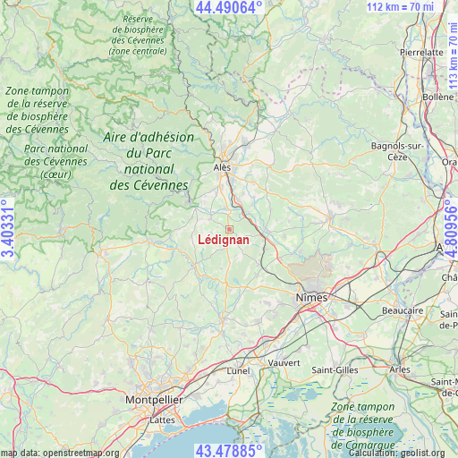 Lédignan on map