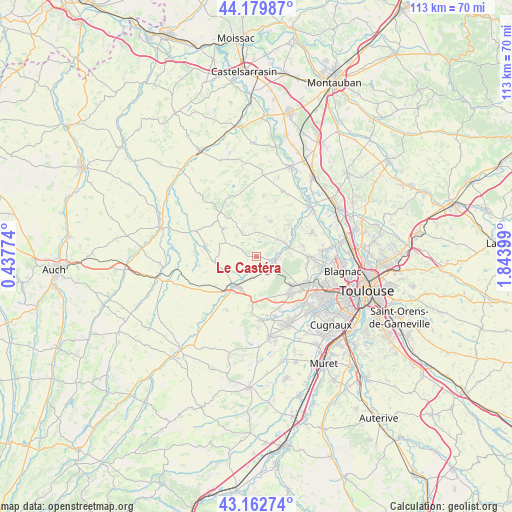 Le Castéra on map
