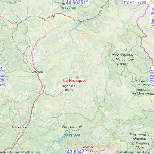 Le Brusquet on map