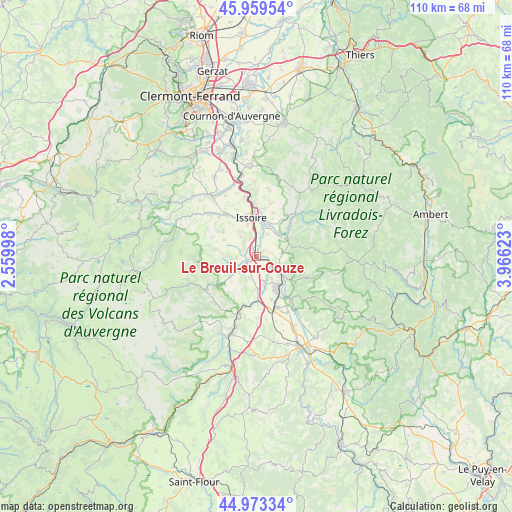 Le Breuil-sur-Couze on map