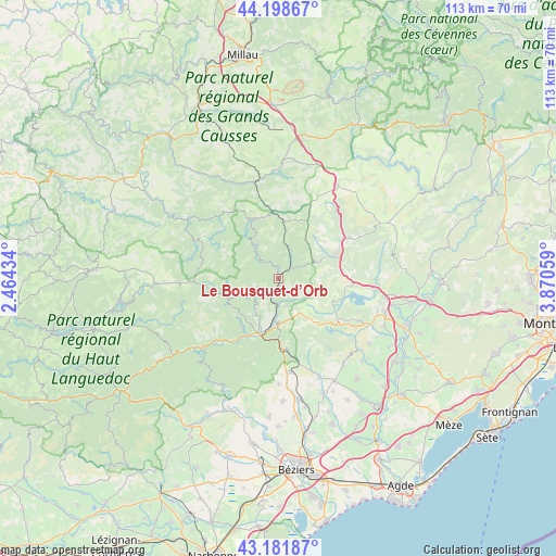 Le Bousquet-d’Orb on map