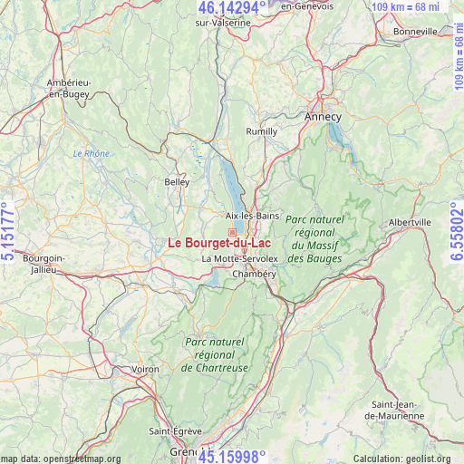 Le Bourget-du-Lac on map
