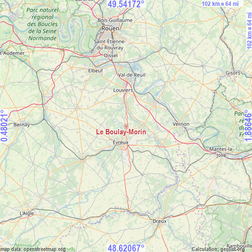 Le Boulay-Morin on map