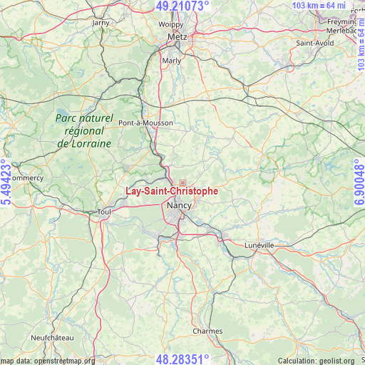 Lay-Saint-Christophe on map